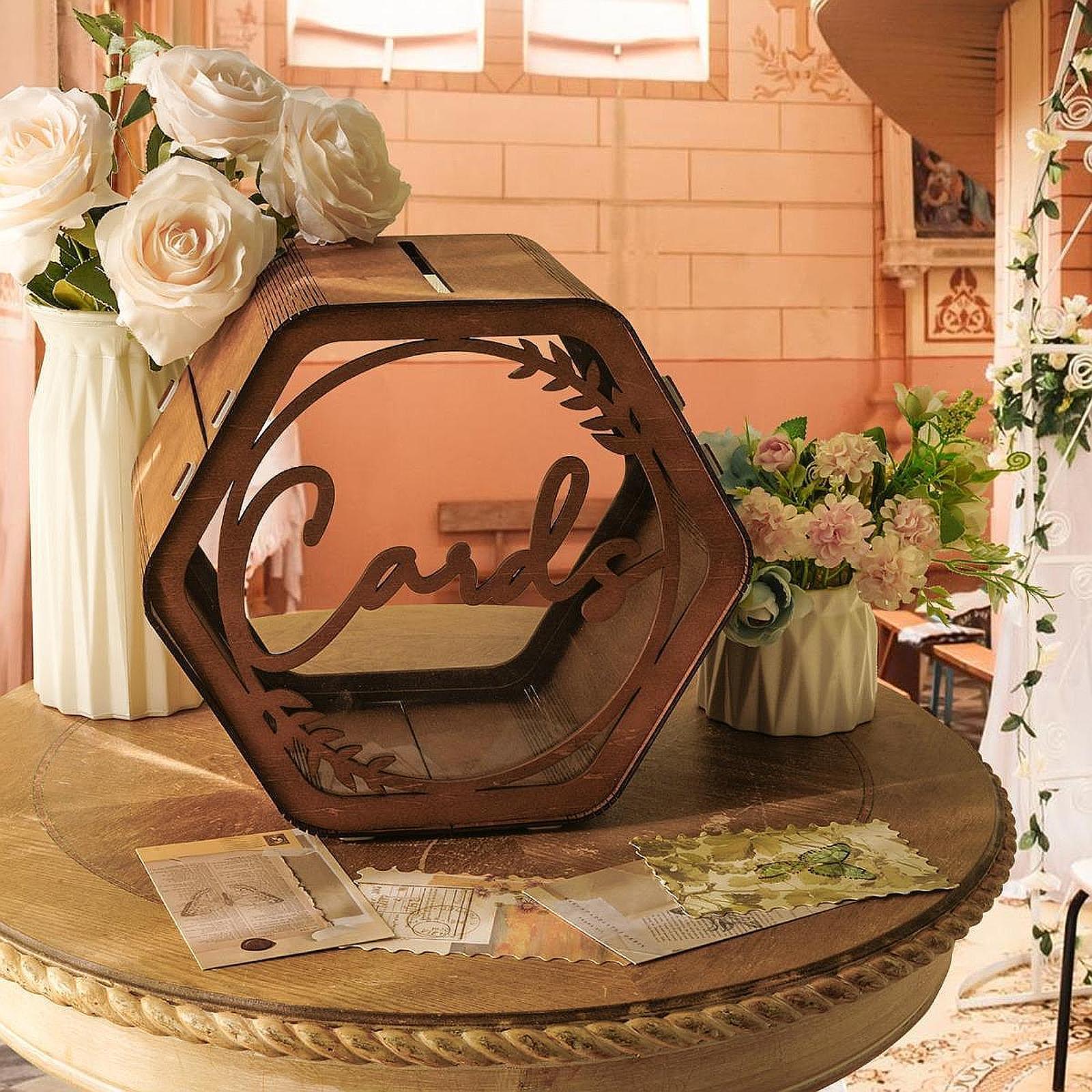 Деревянная коробка для поздрав – обзор и цена Wedding Card Box