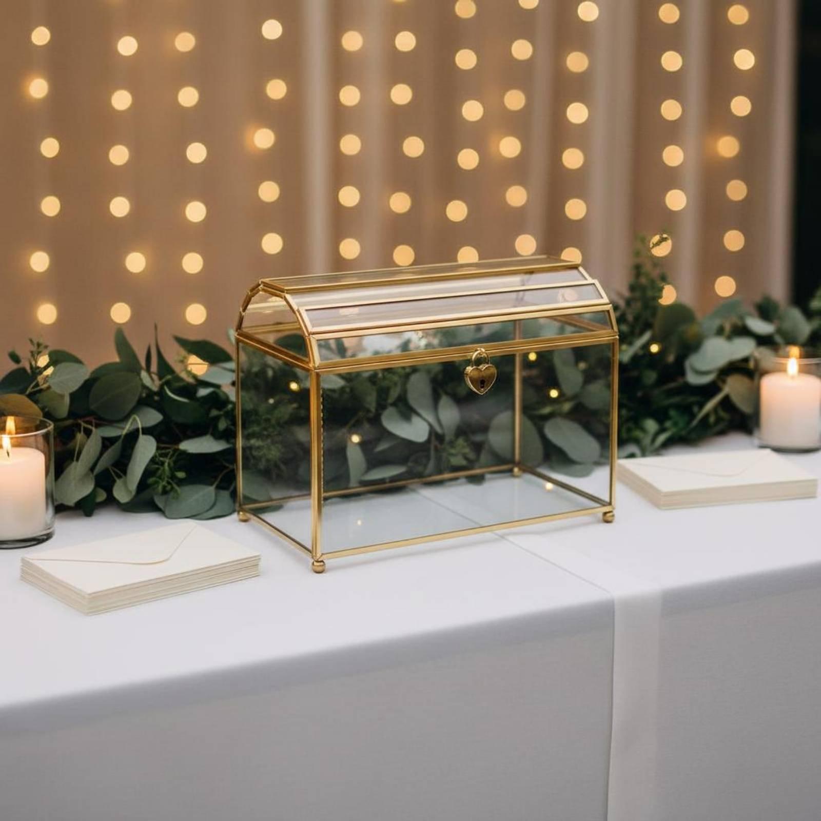 Элегантная стеклянная коробка- – обзор и цена Wedding Card Box